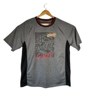 NBA Mens Gray Black Lebron James Cleveland Cavaliers Basketball T Shirt Size XL